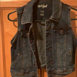 Girls denim vest